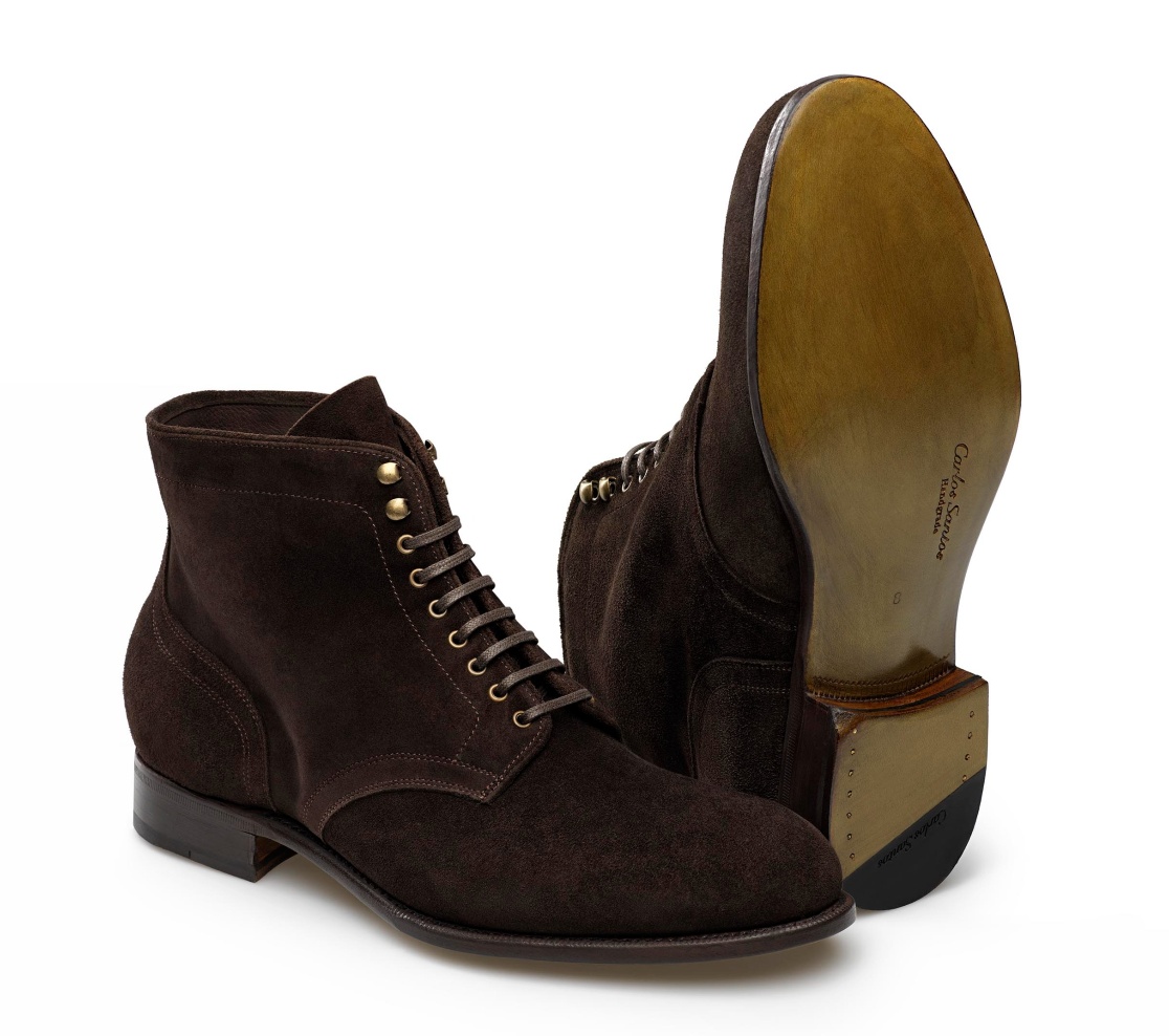 Lace-Up Boots - Harry Suede Choc